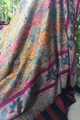Pure Pashmina heavy hand embroidered shawl