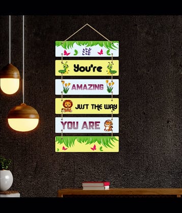 Saf Wood Rectangular Decoratives Panel Multi - Pack of 6