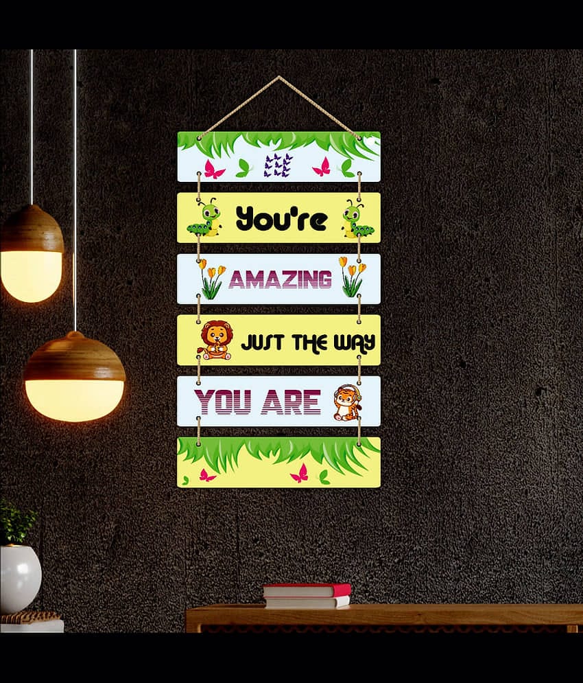 Saf Wood Rectangular Decoratives Panel Multi - Pack of 6