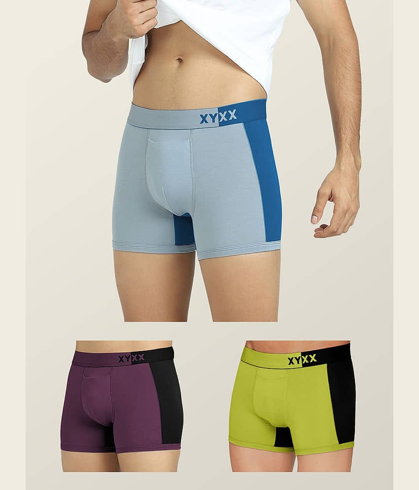 XYXX Pack of 3 Modal Trunks For Men's ( Multicolor )