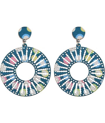 SILVER SHINE Delicate Natural Wooden Dangler Earrings for Girls and Women.