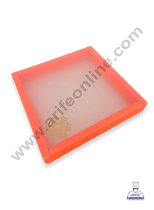 CAKE DECOR™ 16 Cavity Chocolate Box with Sliding Cover & Cavity ( 10 Piece Pack ) - Orange
