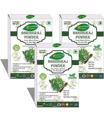 Kashvy Bhringraj Powder 600 Gm Pack of 3