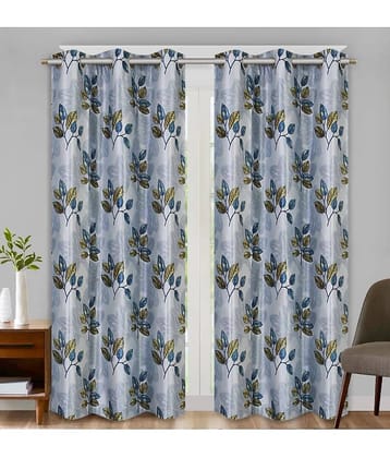 Home Candy Set of 2 Long Door Blackout Room Darkening Eyelet Polyester Multi Color Curtains ( 274 x 120 cm )