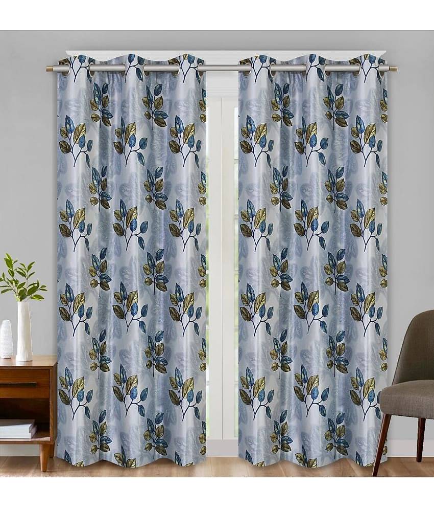 Home Candy Set of 2 Long Door Blackout Room Darkening Eyelet Polyester Multi Color Curtains ( 274 x 120 cm )