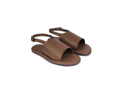 Paaduks Nas Cloak Vegan Leather Brown Sandals - UK 6