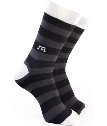Man Arden - Dark Grey Cotton Men's Mid Length Socks ( Pack of 1 )