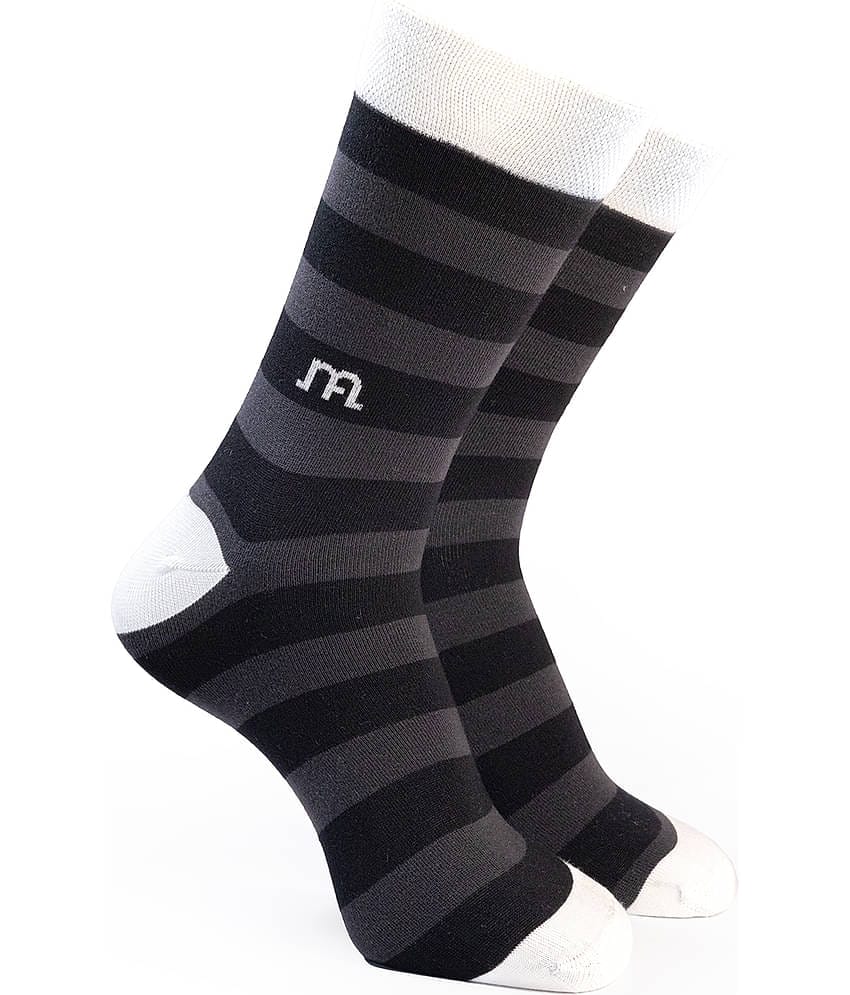 Man Arden - Dark Grey Cotton Men's Mid Length Socks ( Pack of 1 )