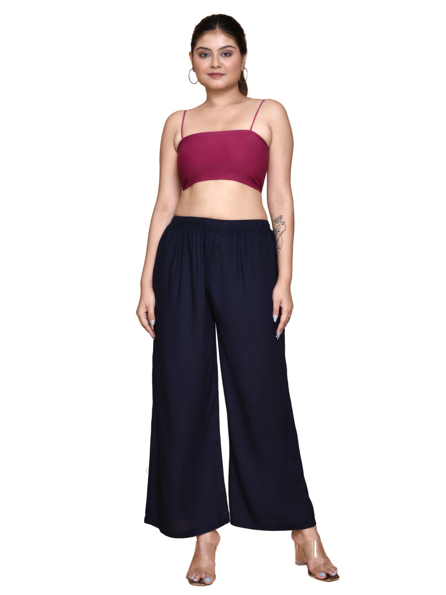 057RVR 4Cats Free Size Radiant Palazzo - Navy