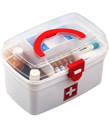 2Mech Plastic Medical box Plastic White Utility Container ( Set of 1 )