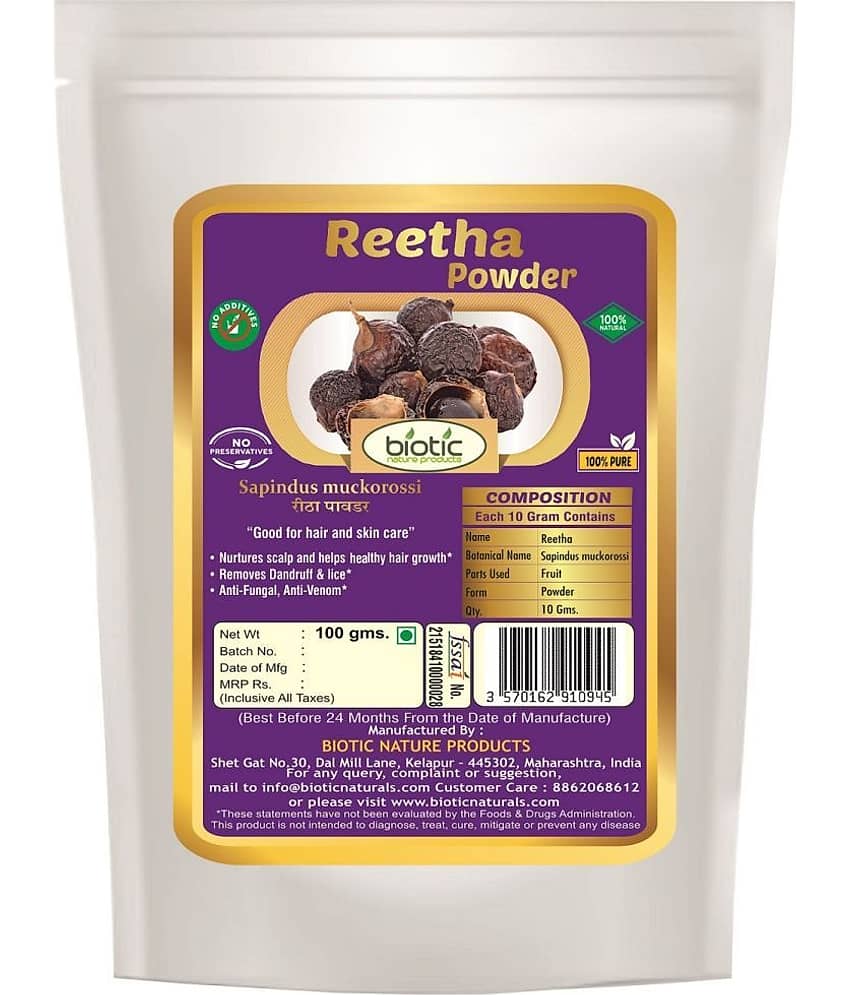 Biotic Reetha Powder | Aritha | Ritha Hair Scalp Treatment 200 g Pack of 2