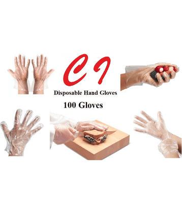 Buzz Anti Becterial Plastic Universal Size Cleaning Glove