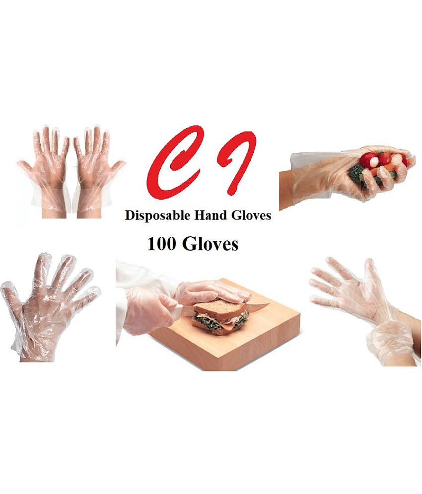 Buzz Anti Becterial Plastic Universal Size Cleaning Glove