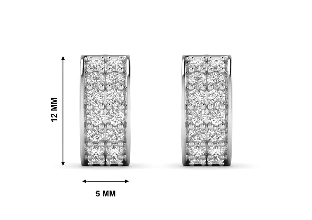 Two Line Boxed Hoop Earrings