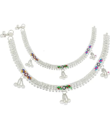 Charms Silver Anklets ( Pack of 1 )