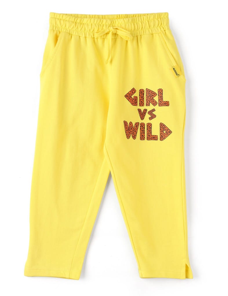 Sophisticated Kids Girls Capri Pants Cotton French Terry Blazing Yellow Girl vs Wild 2025 at Sho