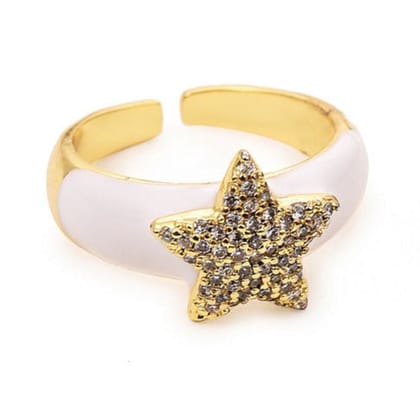 Star Fish Ring (White)-7