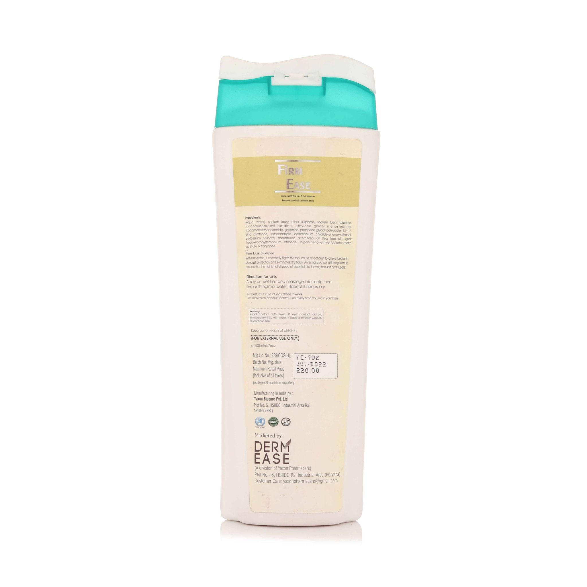 Dermease Firm Ease Anti Dandruff Shampoo for Healthy Scalp