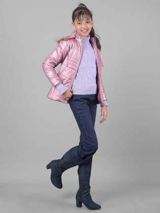Pink Hooded Puffer Jacket-5-6Y / Pink