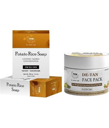 Combo of 2- De Tan Pack 50gm + Potato Rice Soap 100gm
