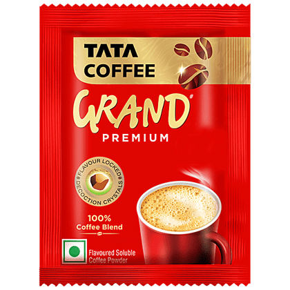 Tata Coffee Grand Premium Instant Coffee - 100% Coffee Blend, 6 g Sachet