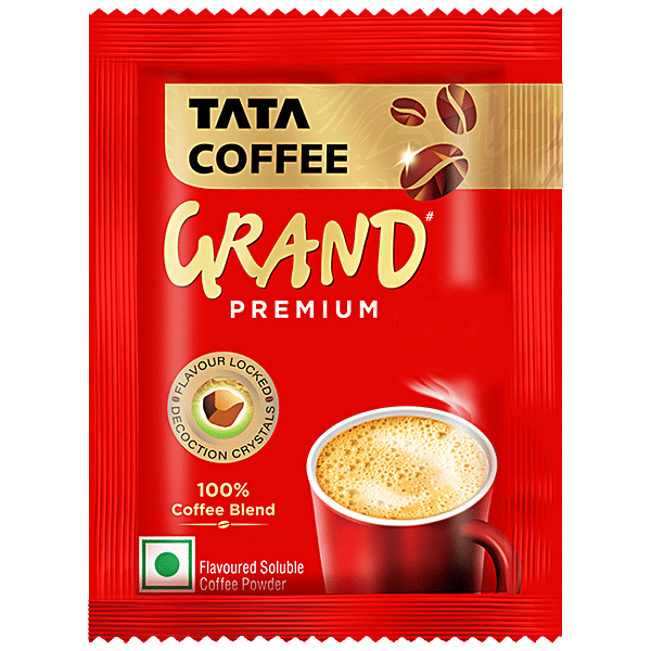 Tata Coffee Grand Premium Instant Coffee - 100% Coffee Blend, 6 g Sachet