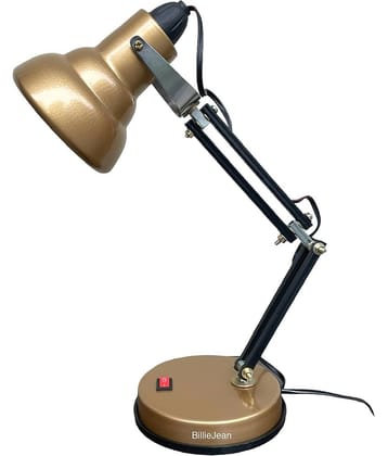 BillieJean Gold Study Table Lamp ( Pack of 1 )