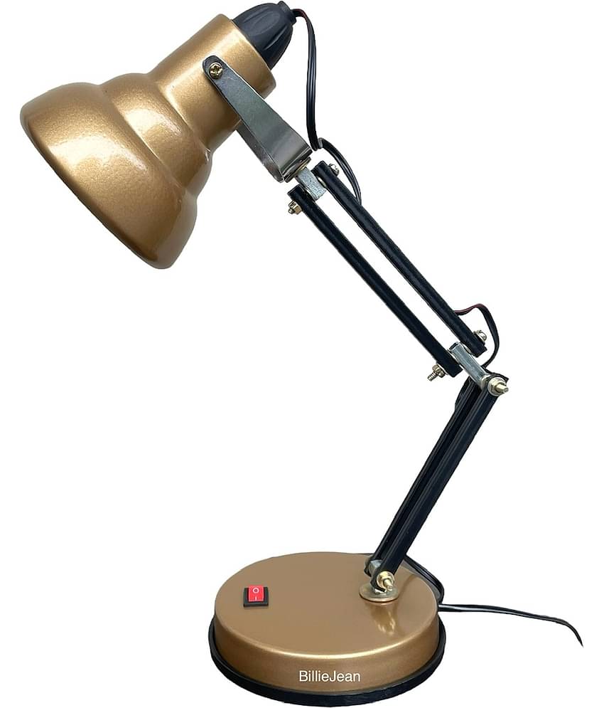 BillieJean Gold Study Table Lamp ( Pack of 1 )