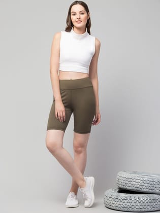 WUGO::Latest Fancy High GSM Active Wear/Gym Shorts/Solid Yoga Shorts/Cycling Shorts For Women's & Girls