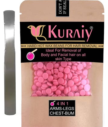 KURAIY Hair Removal Hot Hard Body Wax Beans (100Gm) for whole Body For Men and Women