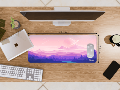 "PURPLE ANIMATED NATURE VIEW" Gaming Mousepad- Elevate Your Gaming Experience-Medium (28CM X 60CM)