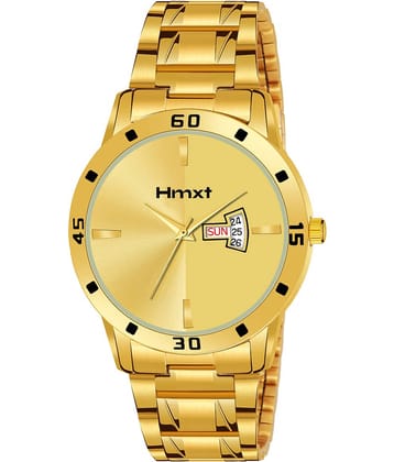 HMXT Gold Metal Analog Men's Watch