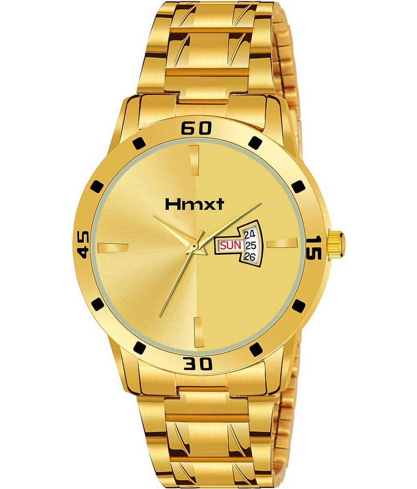 HMXT Gold Metal Analog Men's Watch