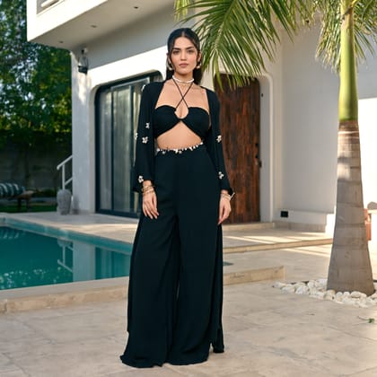 Black Mirage Co-ord Set-XS