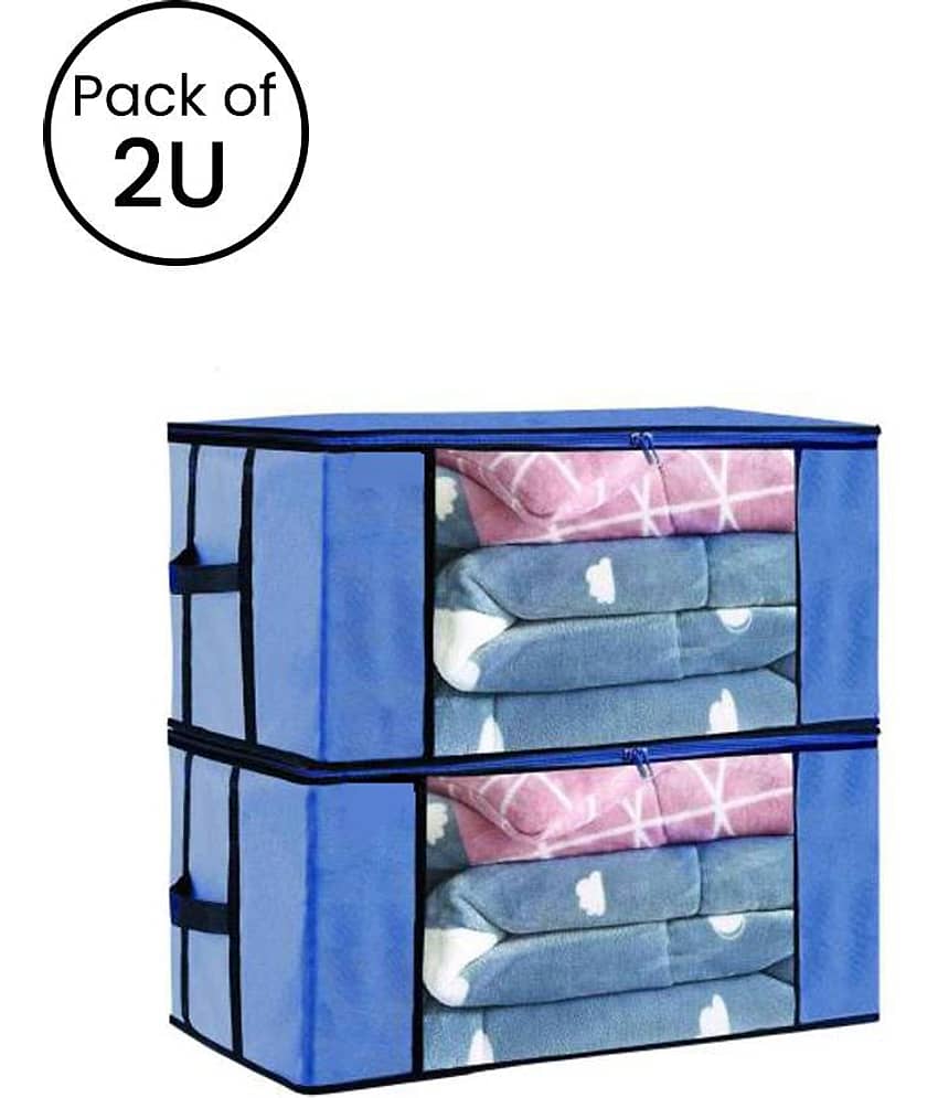 Non-Woven Cloth Storage / Organizer with Transparent Window,Grey (2U)