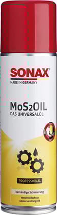 SONAX MoS2 Oil 300ml | Multifunctional Lubricant | Car Care, Rust Protection, Lubrication | Helps in Engine Efficiency Improvement | Surface Protection | Ideal for Automotive Workshop & Household