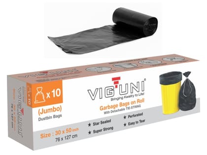 Jumbo Garbage Bags - 30x50 Heavy-Duty, Tear-Resistant, Ideal for Home & Office Clean-Up