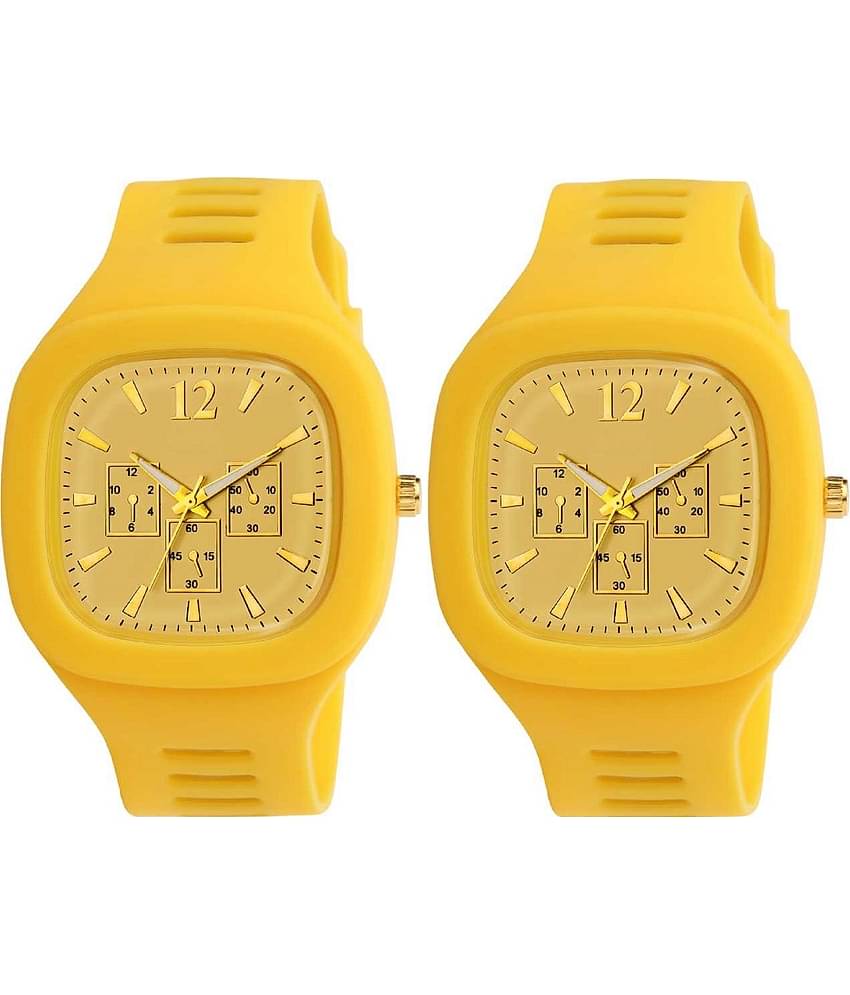 Hala - Yellow Silicon Analog Men's Watch