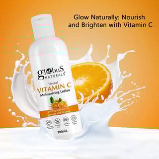 Globus Naturals Herbal Vitamin C Moisturizing Body Lotion For Skin Brightening & Nourishment, Glowing & Youthful Skin, All Skin Types 100ml