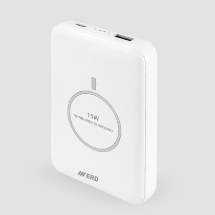 ERD PB-180 Power Bank 10000 mAh (25W) with Wireless Charging-White