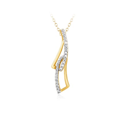 Senco Gold Chic Statement Diamond Pendant (1.7 gram / 0.13 Ct / HI-SI / 14K Yellow Gold)