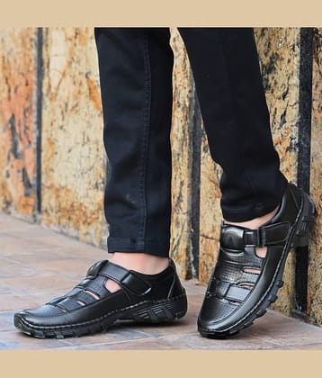 Rising Wolf - Black Men's Sandals