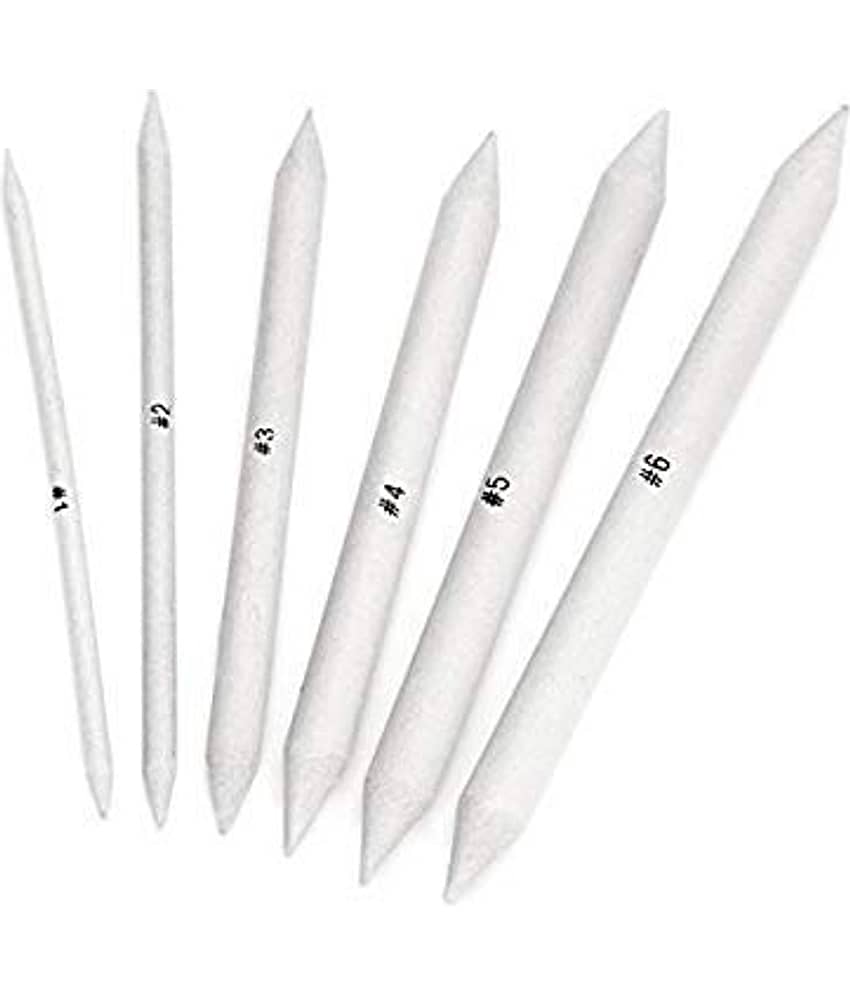 Eclet 6 PCS Blending Stumps and Tortillions Paper Art Blenders for Student Artist Charcoal Sketch Drawing Tools