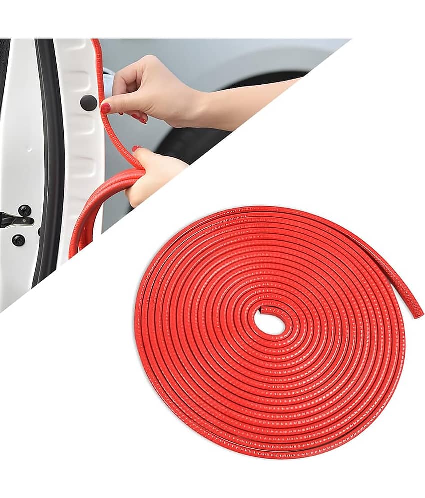 CarFrill Door Guard Rubber Red