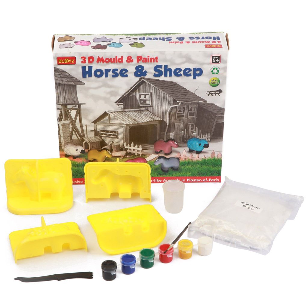 3D Mould & Paint- Horse & Sheep - Toys and Games | Buy online on ZillyBuy