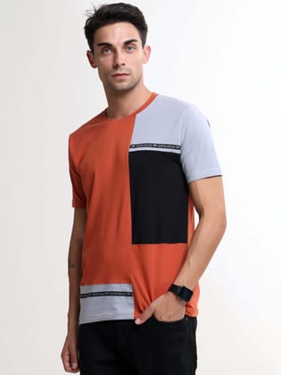 Thrive tangy orange light weight tshirt-S
