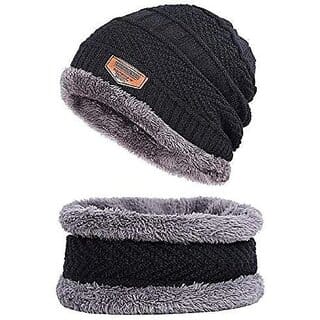 Fashlook Woolen Multicolor Casual Winter Cap