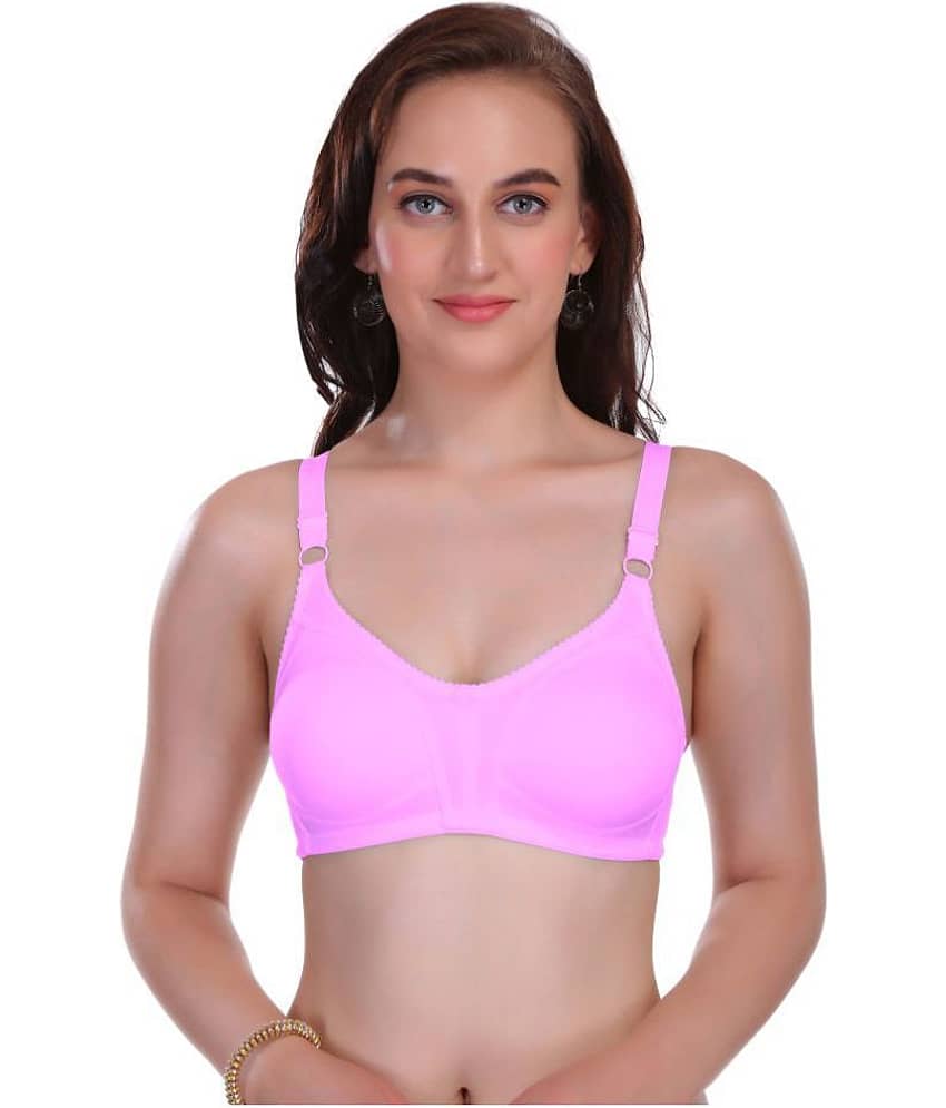 Eve's Beauty Poly Cotton Seamless Bra - Pink
