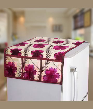E-Retailer Single Polyester Pink Fridge Top Cover