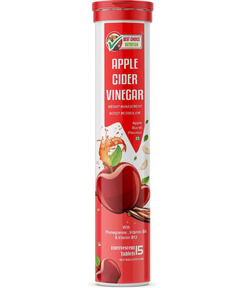 Best Choice Apple Cider Vinegar Tablets Effervescent Tablets for Weight Loss Apple Flavour 15 No.s (Pack of 1)